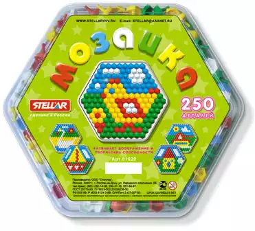 Мозаика 250 эл.шестигранная 01020 СТЕЛЛАР
