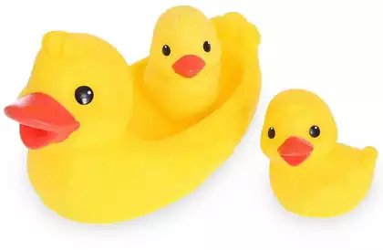 Игрушка для купания Уточка с утятами С-674 Огонек