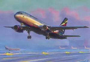 Сборная модель 7003П Самолет Аэробус А-320 Звезда