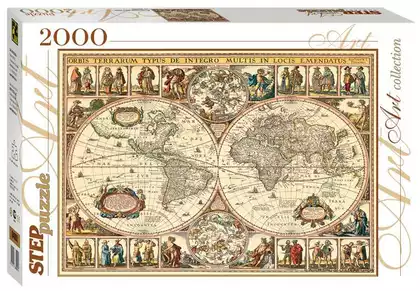 Пазл 2000 эл. Историческая карта мира 84003 STEPpuzzle