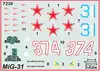 Сборная модель 7229 Самолет МиГ-31 Звезда