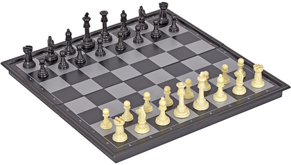 Настольная игра 4 в 1 шахматы, шашки, нарды, карты магнит 8188-11
