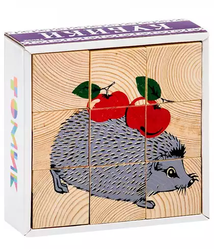 Кубики Животные леса 9 дет.4444-4 ТОМИК