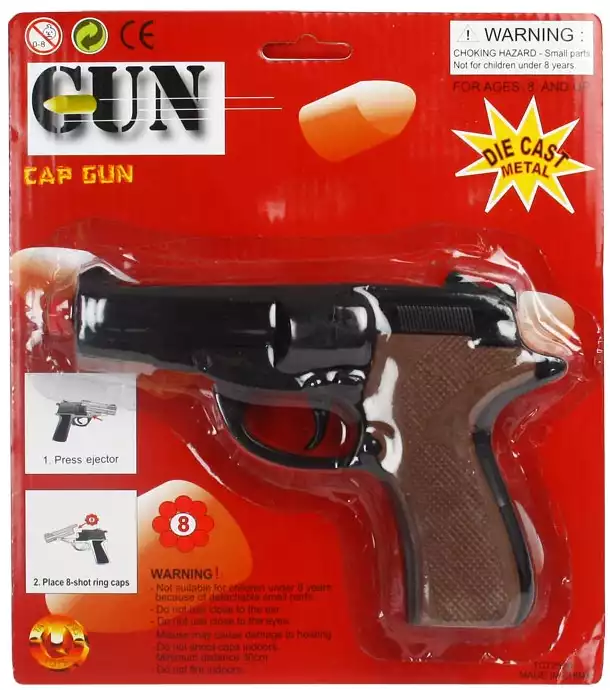 Пистолет металл 16,5см TC7250B на 8 пистонов