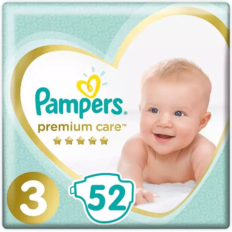 Подгузники Pampers Premium Care 3 (6-10 кг) 52 шт