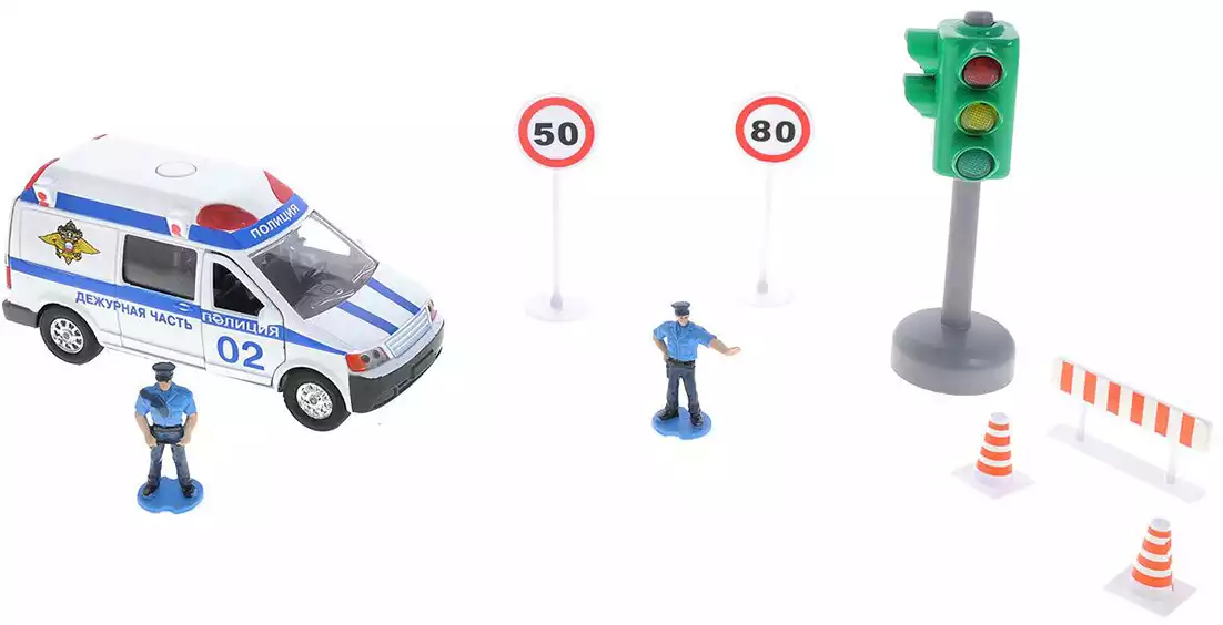Модель машины Набор ДПС со светофором СТ10-060-1 ТЕХНОПАРК