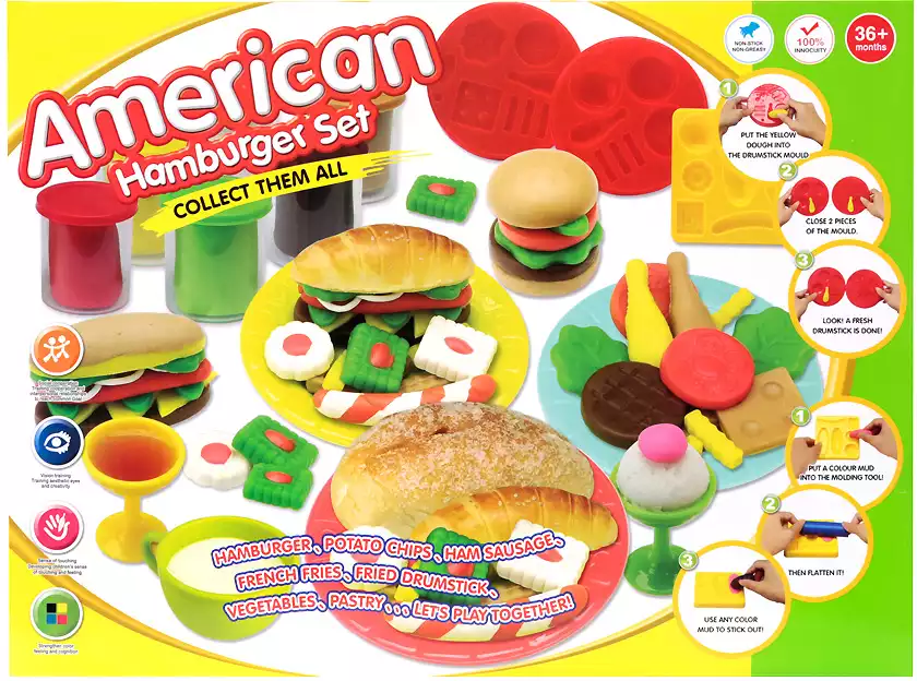 Пластилин 5805-A с формочками Гамбургер