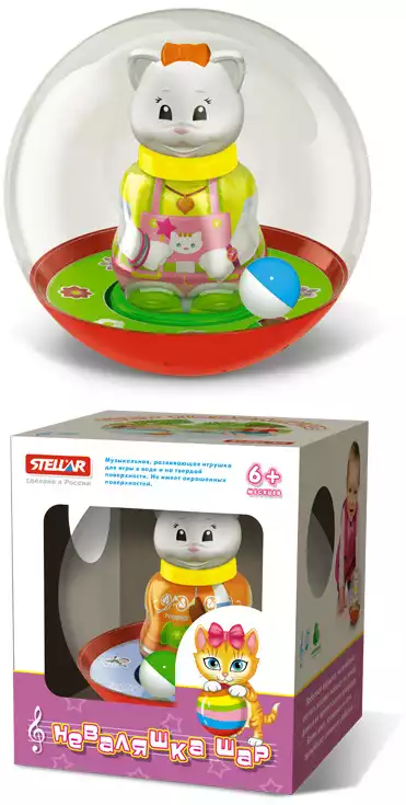 Неваляшка Шар Кошечка 01710 в/к Стеллар