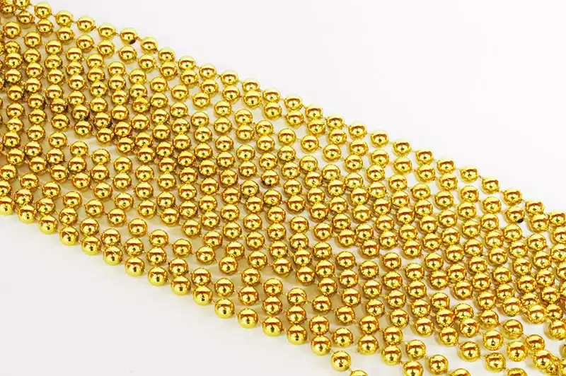 Новогодние бусы 5м золото
