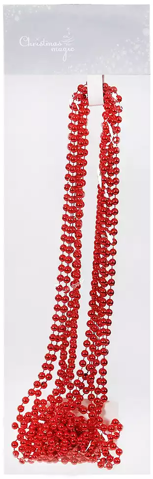 Новогодние бусы 5м красные