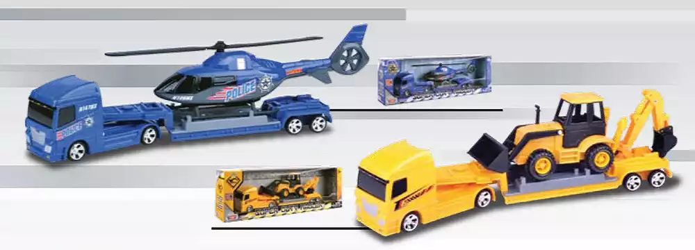 Модель машины Набор 1:50 Super Duty Hauler Трейлер с вертолетом/погрузчиком в ассортименте 78220