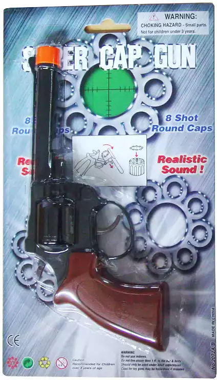 Револьвер пластик Remington на 8 пистонов 2072AP 20см