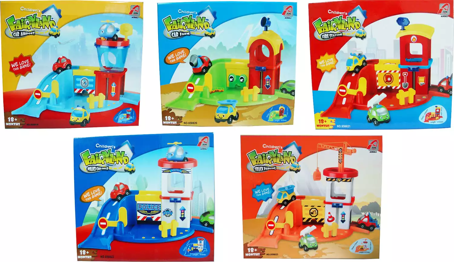 Парковка многоуровневая с машинками FL 858819-858823