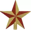 Новогодняя верхушка звезда 20см, Красный