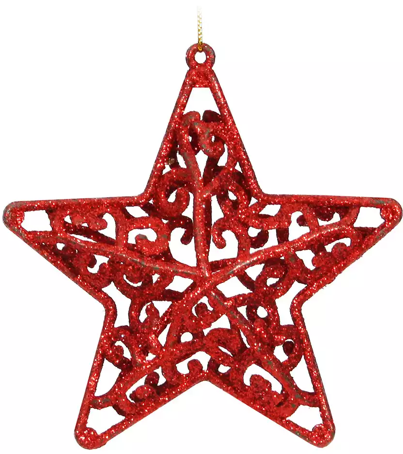 Новогоднее украшение JW31011 Звезда красный *058-459