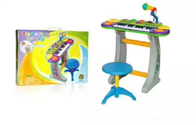 Синтезатор с микрофоном на стойке со стульчиком BB33B