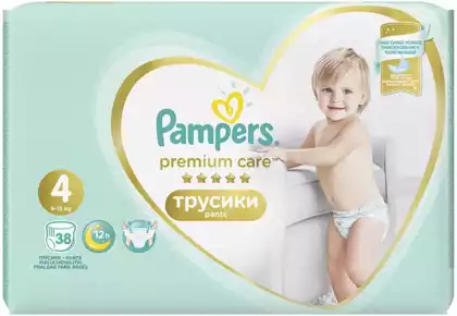 Подгузники-трусики Pampers Premium Care 4 (9-15 кг) 38 шт