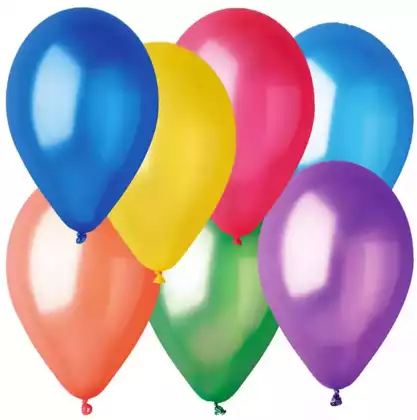 Набор воздушных шаров PM 032-ZB Metallic 35см. (3,2g) цвет в асс. 12шт