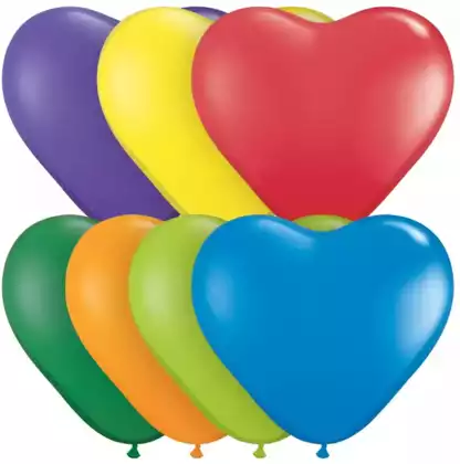Набор воздушных шаров PM 1462-5 Сердце (2g) цвет в асс.12шт