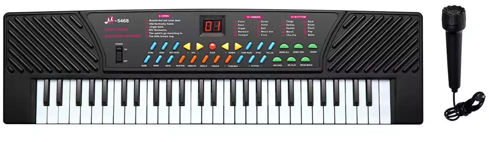 Синтезатор с микрофоном 54кл LED дисплей MQ-5468S