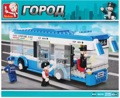 Конструктор блочный Автобус 235 дет. M38-B0330 Sluban