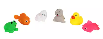 Набор резиновых игрушек Животные 6 шт B4308A12