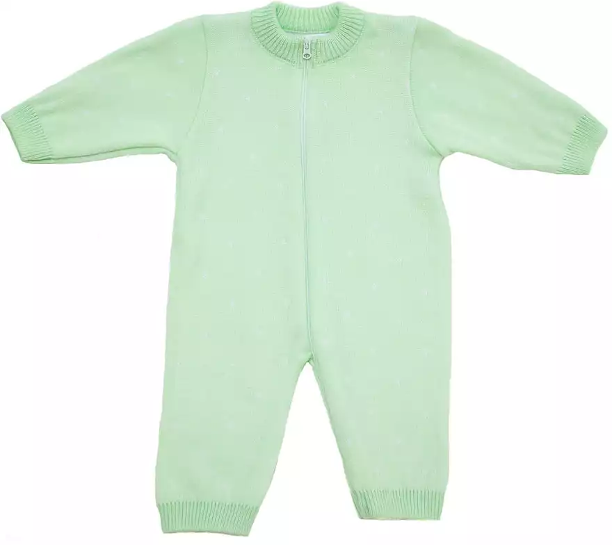 Комбинезон д/д р.20 (62 см) Горошки салатовый/белый 11262 Уси-Пуси