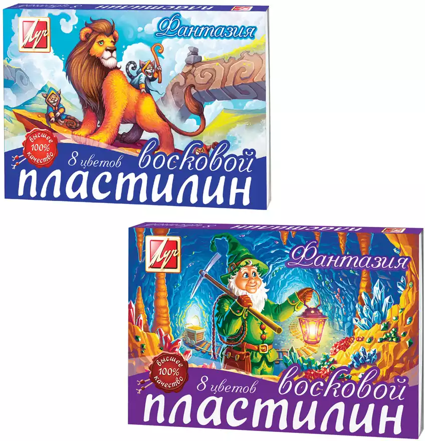 Пластилин 8 цв восковый Фантазия ЛУЧ 25С 1522-08