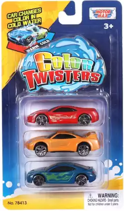 Модель машины Motormax Набор 3 Color Change Cars (Серия Color Twisters) 78413 3 машинки