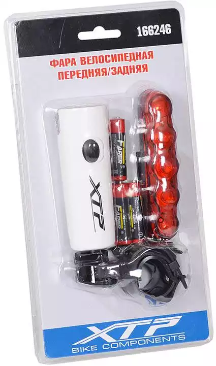 Фара велосипедная передняя 1 светодиод/ задняя 5 светодиодов