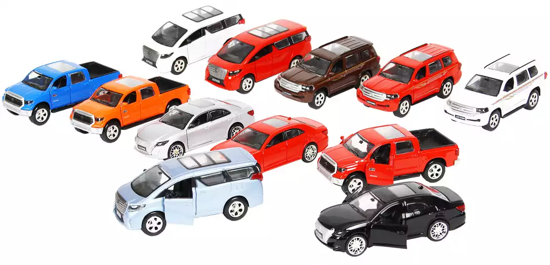 Модель машины Toyota 1:36 4 вида в ассортименте FY5008-12D