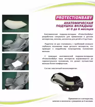 Подушка-вкладыш анатомическая ProtectionBaby РВ-006