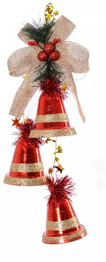 Новогодняя подвеска колокольчики красные 058A-906A