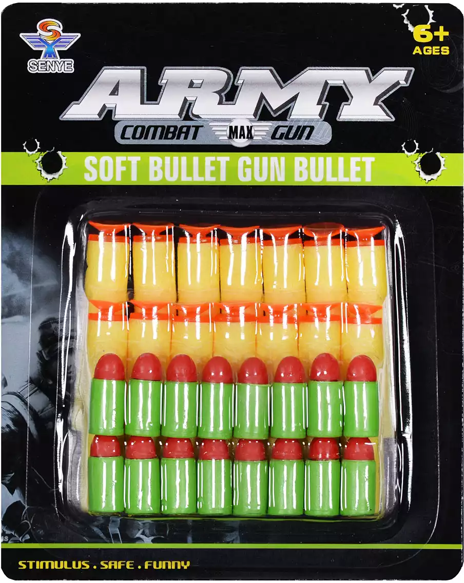 Пули Универсальные боеприпасы 2 в 1 резиновые+мягкие 30шт SY01A