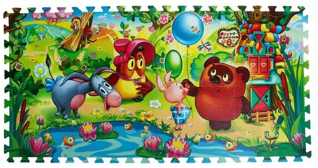 КОВРИК-ПАЗЛ ИГРАЕМ ВМЕСТЕ FS-VN СОЮЗМУЛЬТФИЛЬМ ВИННИ-ПУХ 8 СЕГМЕНТОВ 31.5*31.5СМ
