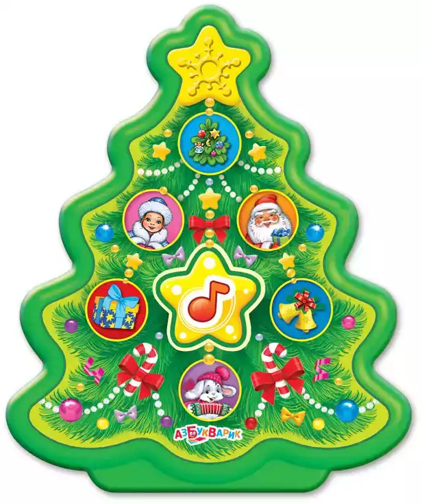 Музыкальная игрушка новогодняя Ёлочка 4680019281575 Азбукварик