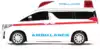 Машина р/у 1:24 Toyota Alphard Скорая помощь (с мигалками)