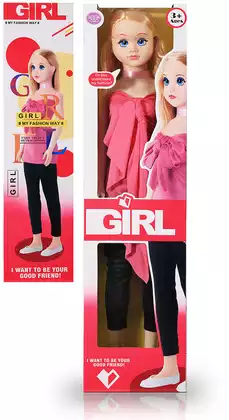Кукла 100 см JM1216A в розовой блузке