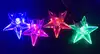 Электрическая гирлянда шнур 5,3 метра 48 LED ламп звезды ,цветная
