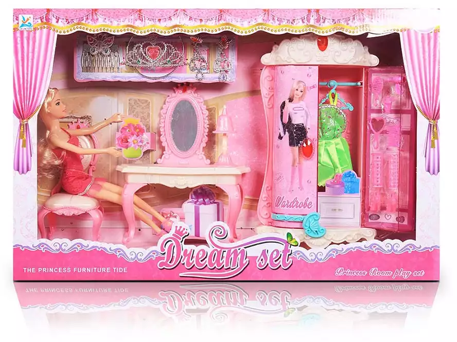 Кукольная мебель Глория Gloria 24014 Невероятно красивая спальня Барби