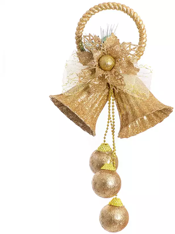Новогодняя подвеска колокольчик 27 см 058A-1594A