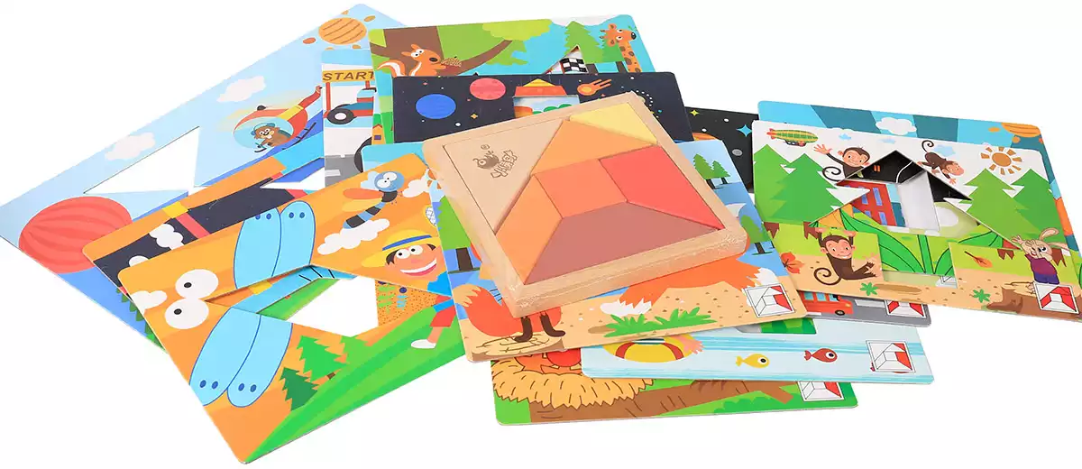 Логическая игра с геометрическими фигурами 2149-4 дерево