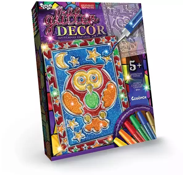 Витражная картина GD-01-03 Glitter Décor Сова