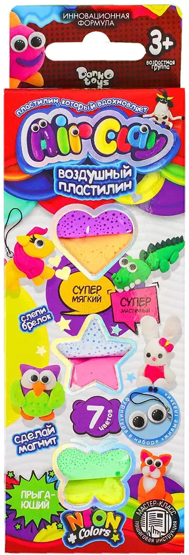 Воздушный пластилин 7 цв. ARCL-01-02 Air Clay