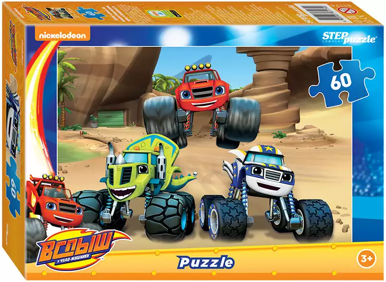 Пазл 60 эл. Вспыш и чудо-машинки 81174 STEPpuzzle