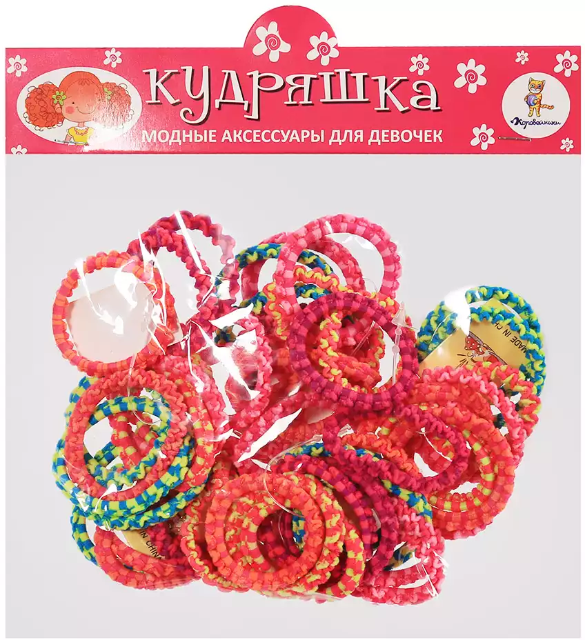 Резинка для волос (50 шт упак.) в асс 058B-3677B