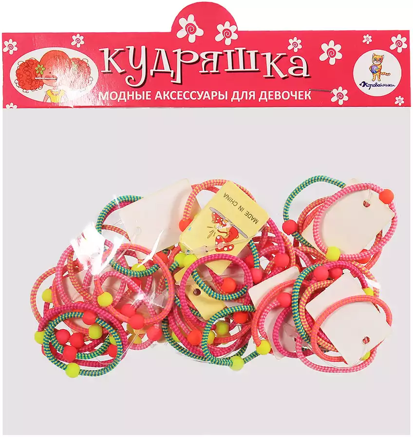Резинка для волос (50 шт упак.) в асс 058B-3678B