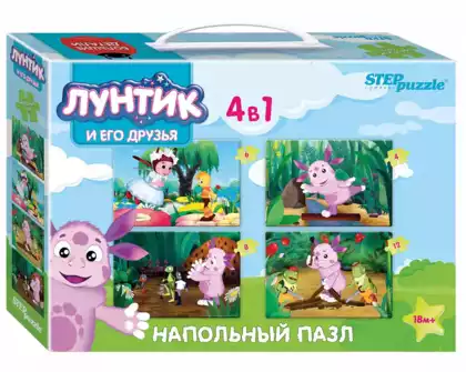 Пазл 4-6-8-12эл. Лунтик 70153 STEPpuzzle