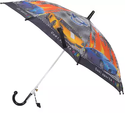 Зонтик черный с машинами 509-1