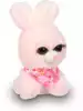 Мягкая игрушка Заяц Пуся розовый 12 см 1570-16-2